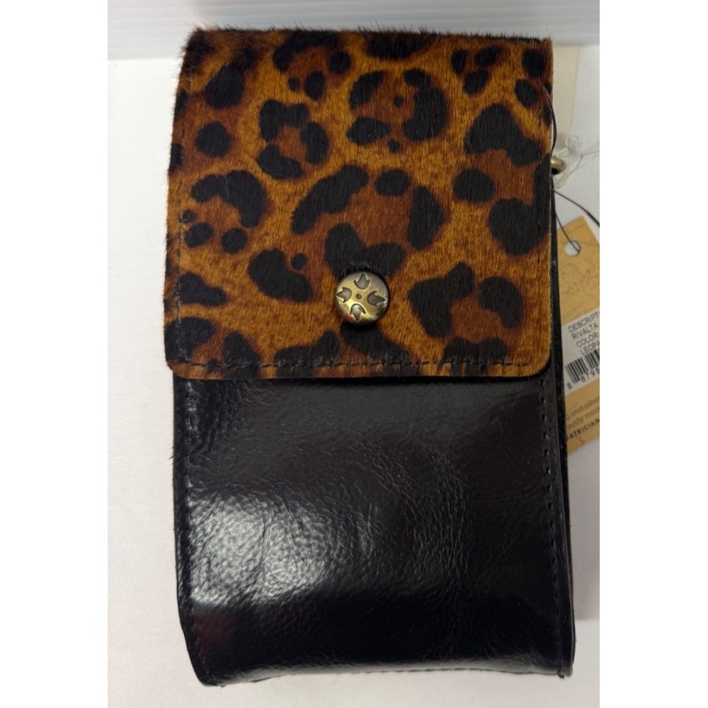 Patricia Nash, Rivalta Crossbody Bag Leather LEOPARD‎ CALF HAIR NWTS EXTRA SMALL